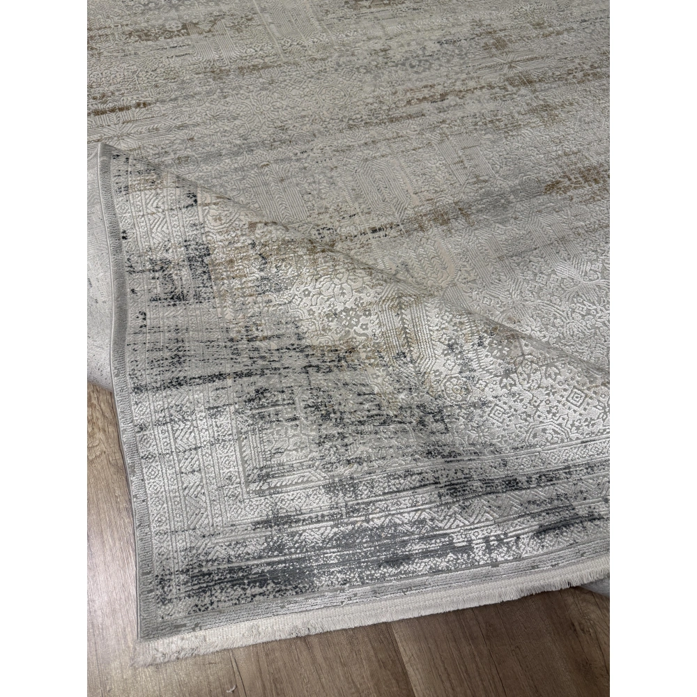 Elexus Halı Olimpos 3759 Krem Gri Modern Salon Halısı