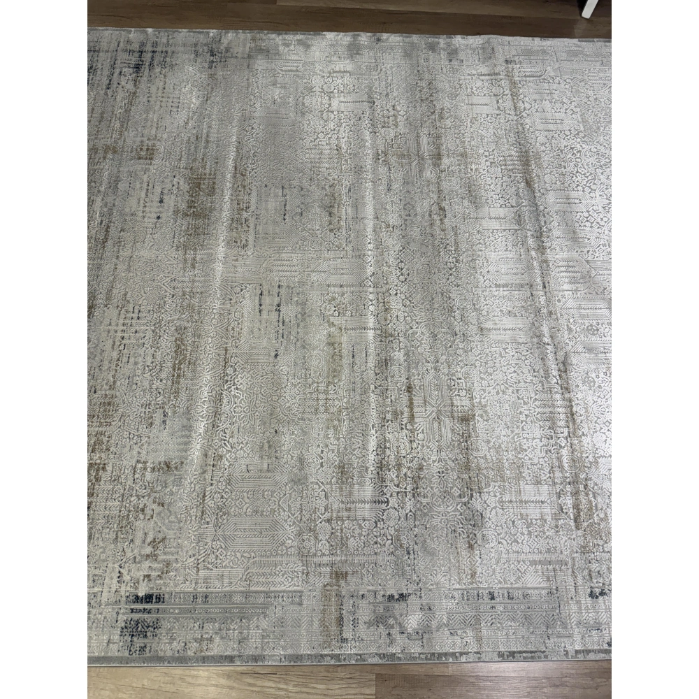 Elexus Halı Olimpos 3759 Krem Gri Modern Salon Halısı