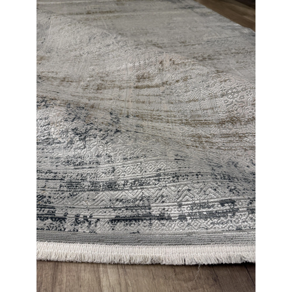 Elexus Halı Olimpos 3759 Krem Gri Modern Salon Halısı