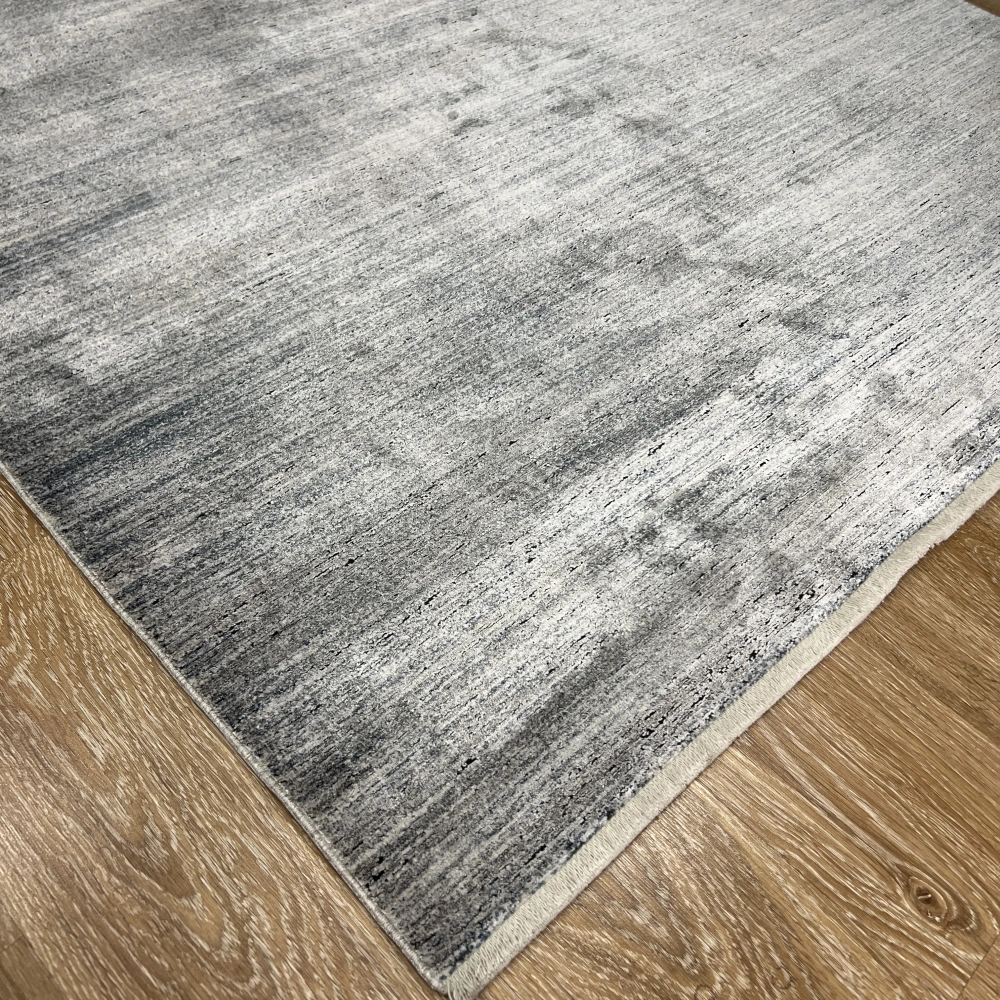 Elexus Halı Ruby 2482 Koyu Gri Mavi Düz Kırçıllı Salon Halısı