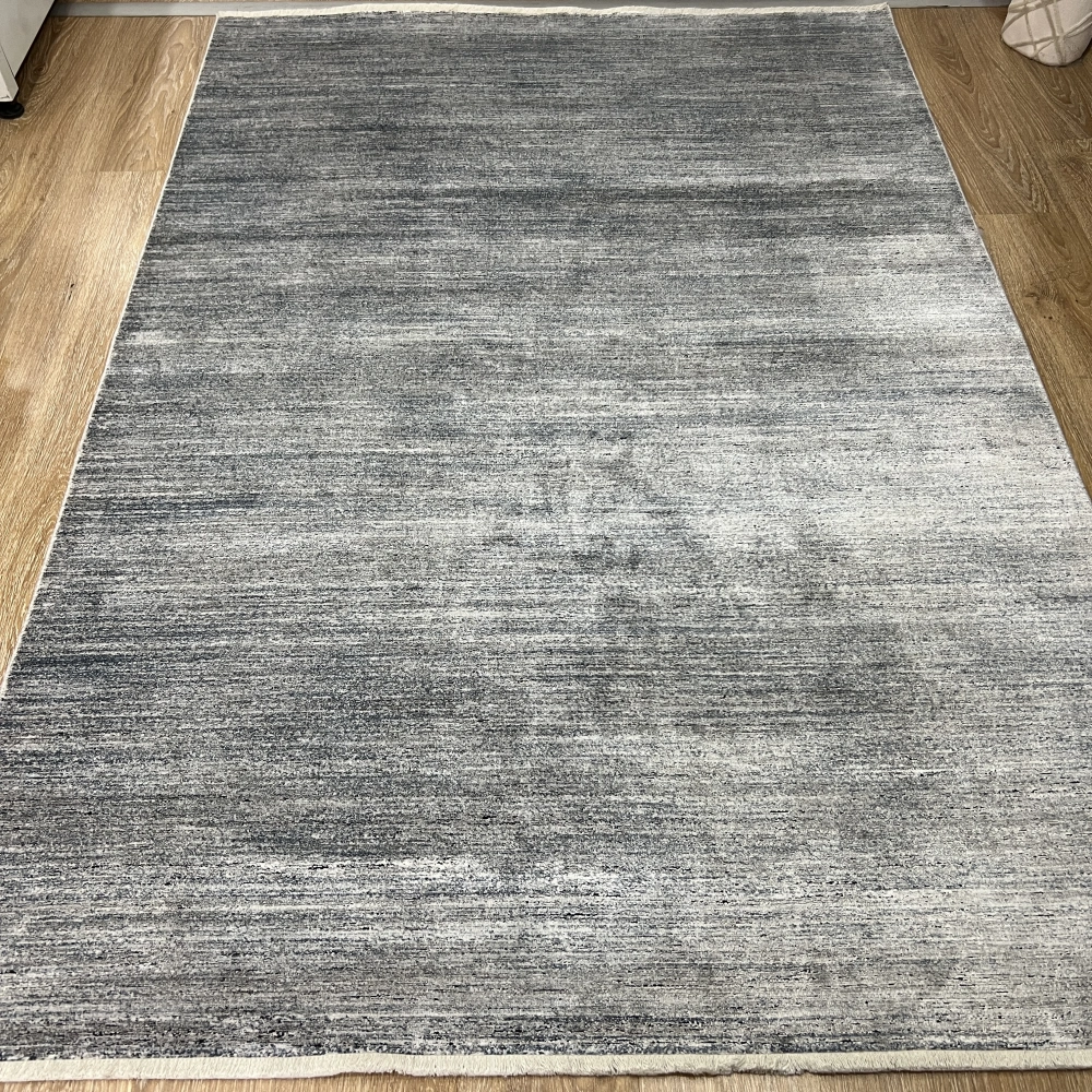 Elexus Halı Ruby 2482 Koyu Gri Mavi Düz Kırçıllı Salon Halısı