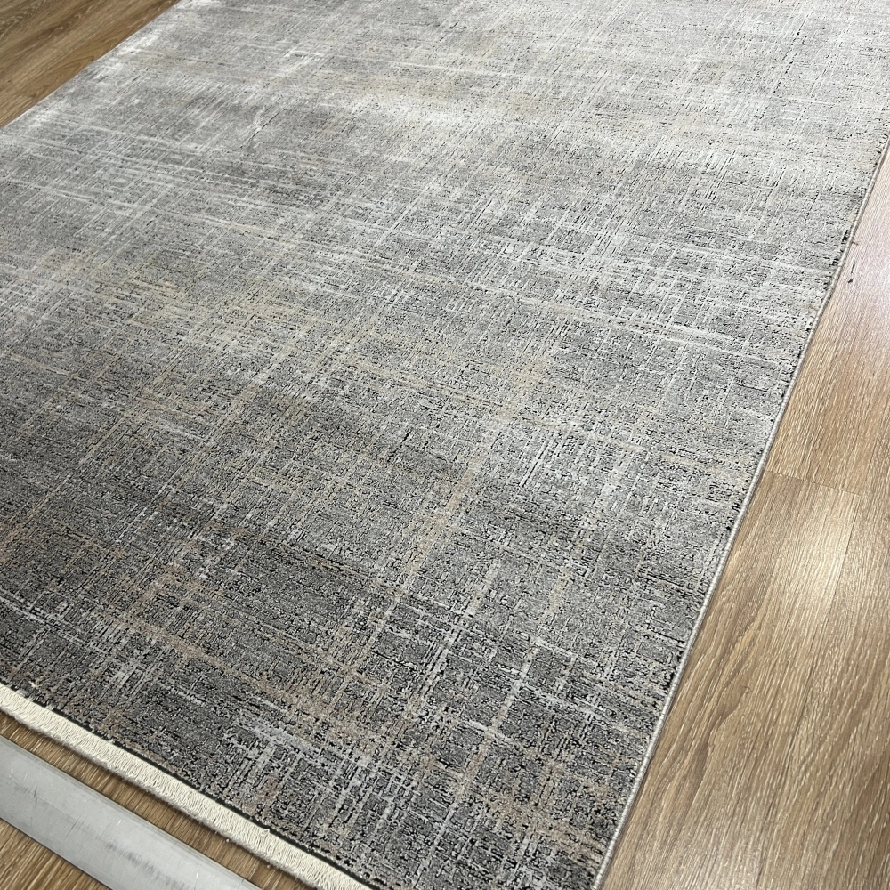 Elexus Halı Ruby 2485 Koyu Gri Düz Kırçıllı Salon Halısı