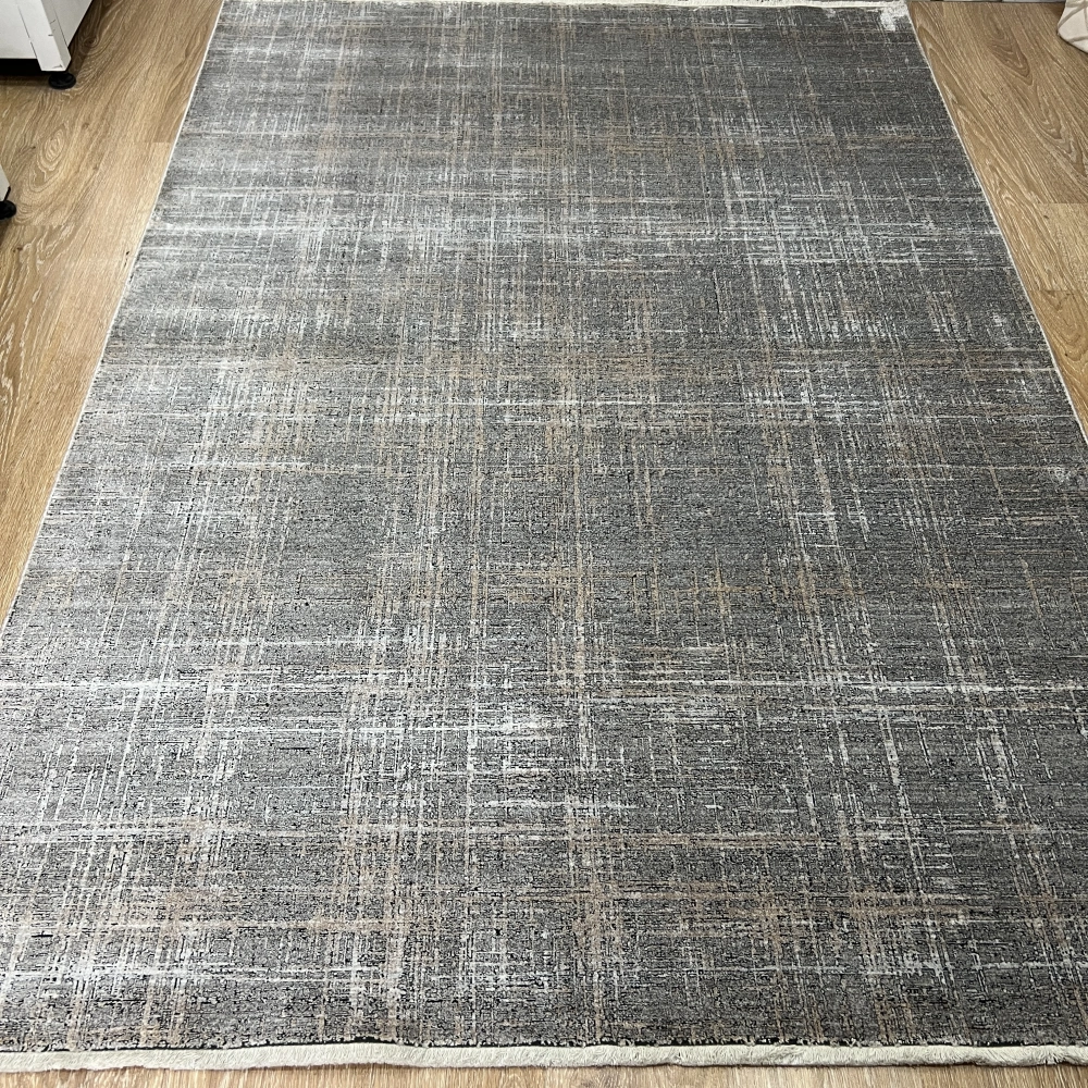 Elexus Halı Ruby 2485 Koyu Gri Düz Kırçıllı Salon Halısı