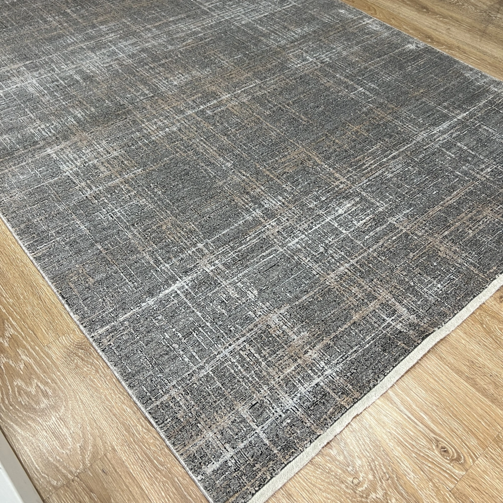 Elexus Halı Ruby 2485 Koyu Gri Düz Kırçıllı Salon Halısı