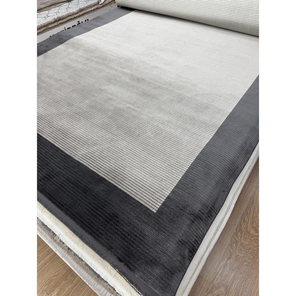 Hoom Rugs Elegant 10505 Gri Antrasit Çerçeveli Salon Halısı