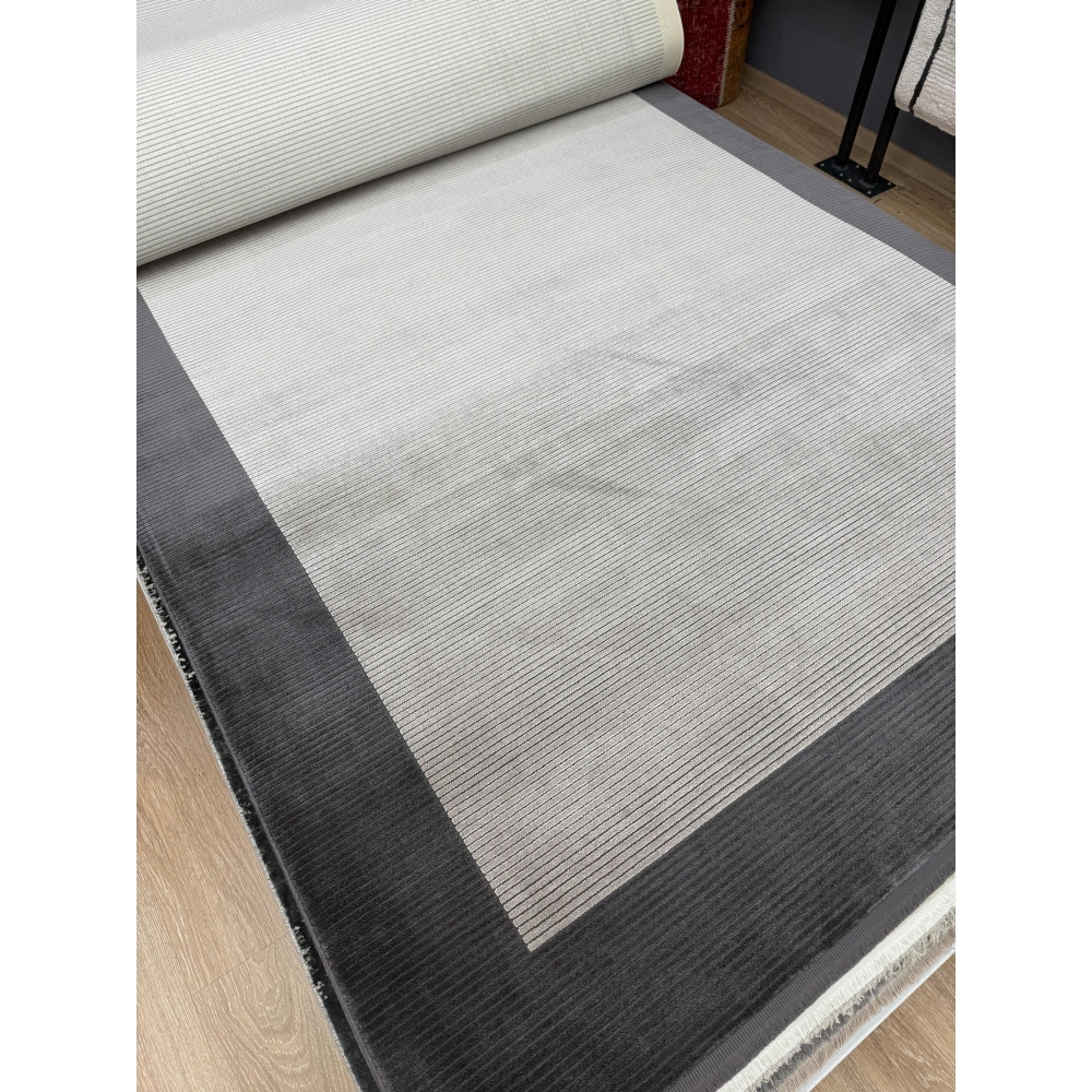 Hoom Rugs Elegant 10505 Gri Antrasit Çerçeveli Salon Halısı