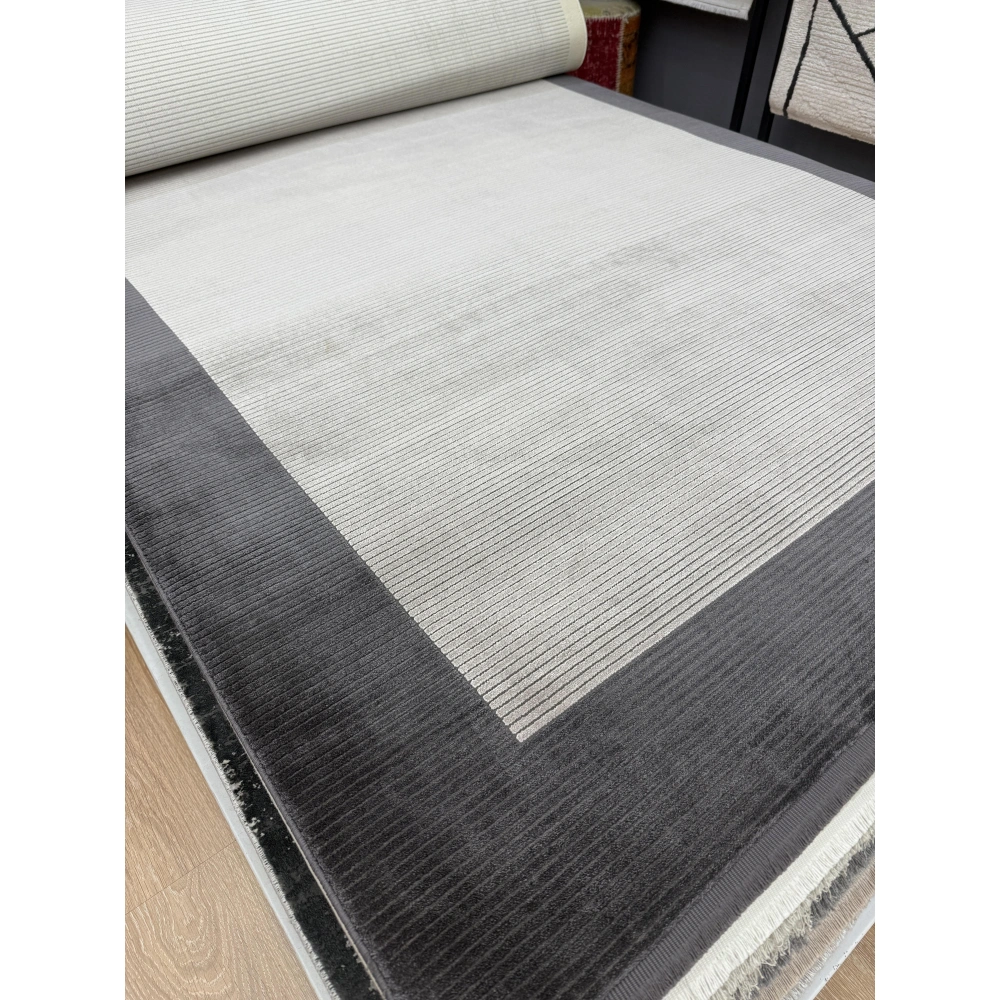 Hoom Rugs Elegant 10505 Gri Antrasit Çerçeveli Salon Halısı