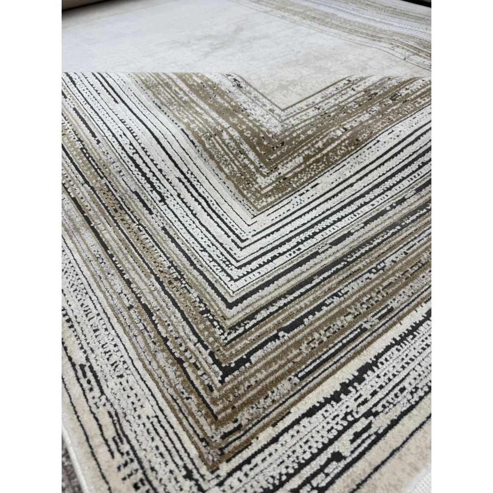 Hoom Rugs Elegant 10511 Krem Gold Çerçeveli Salon Halısı
