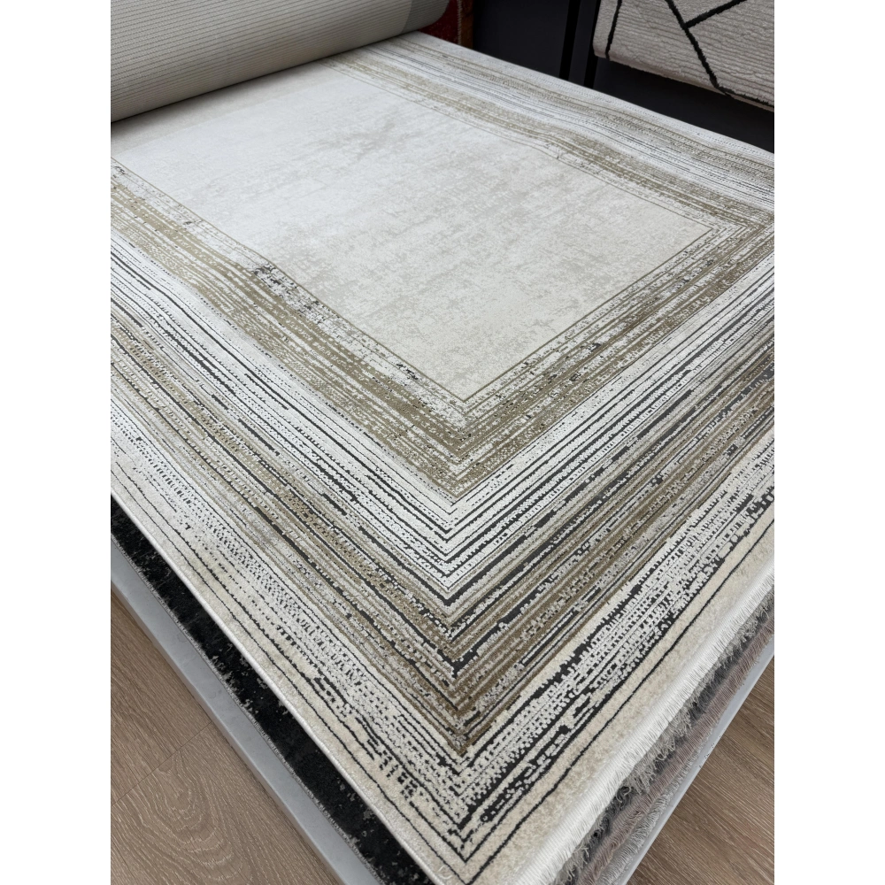 Hoom Rugs Elegant 10511 Krem Gold Çerçeveli Salon Halısı