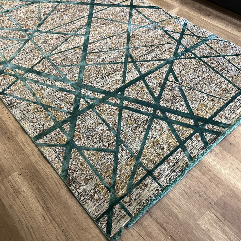 Hoom Rugs Exclusive Aura 8465 Green Özel Salon Halısı