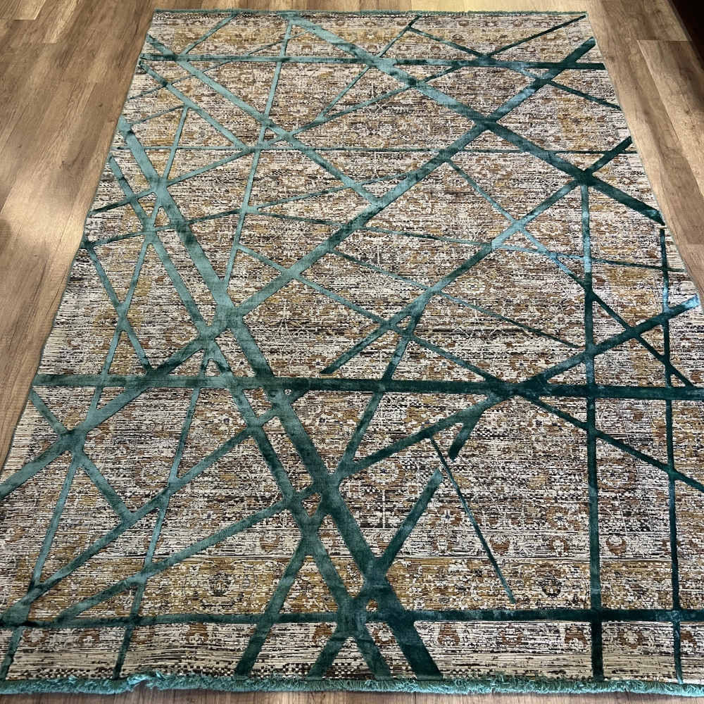 Hoom Rugs Exclusive Aura 8465 Green Özel Salon Halısı