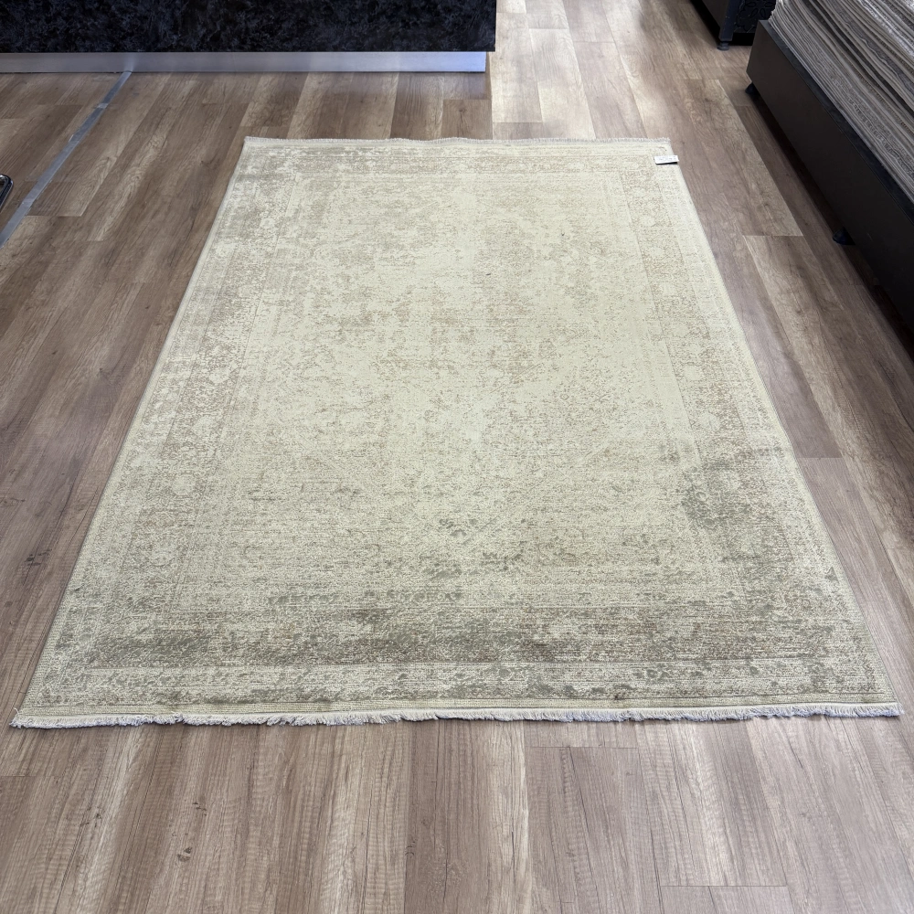Hoom Rugs Overdye OVR05 Krem Bej Doğal Bambu Viskon Halı