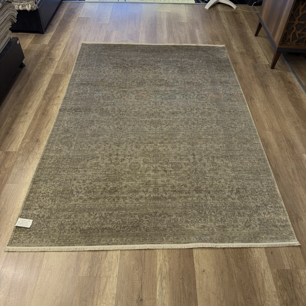 Hoom Rugs Overdye OVR06 Krem Bej Doğal Bambu Viskon Halı