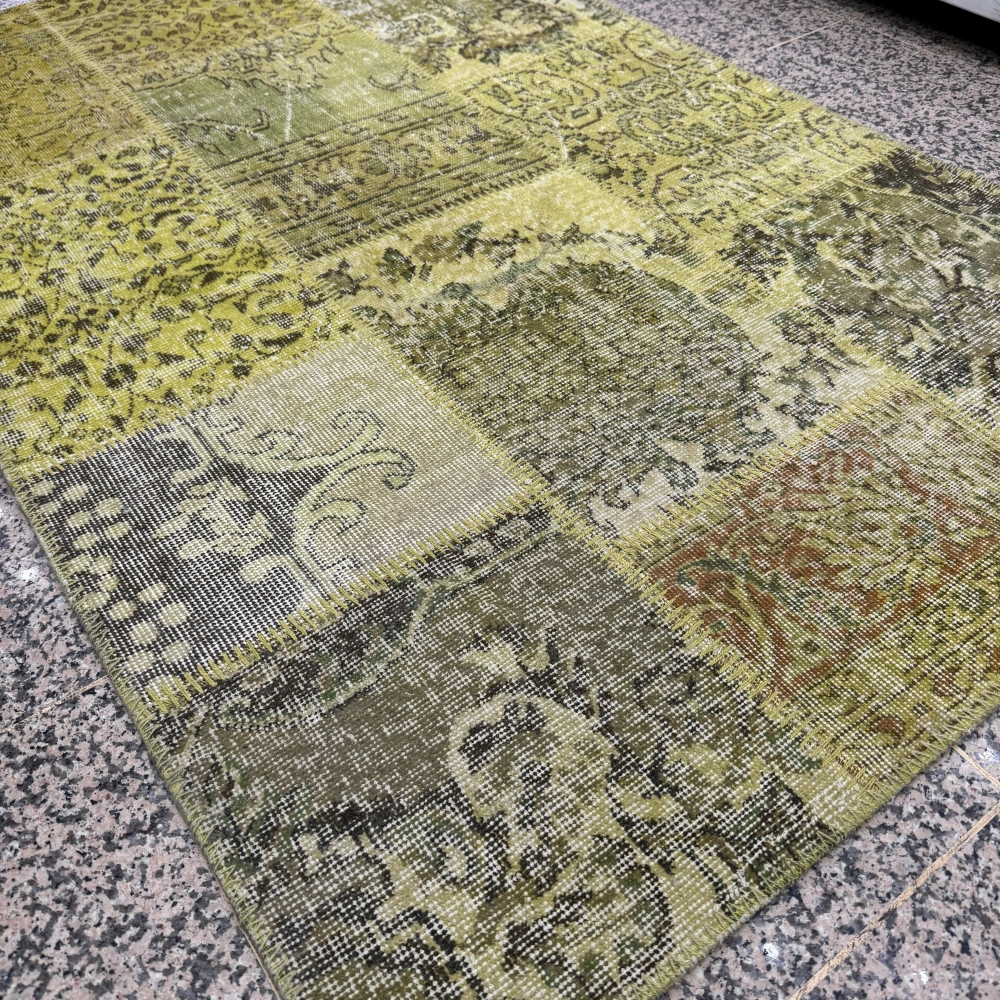 Hoom Rugs Patchwork Sarı 120x180 2,16 M2 El Dokuma Kilim