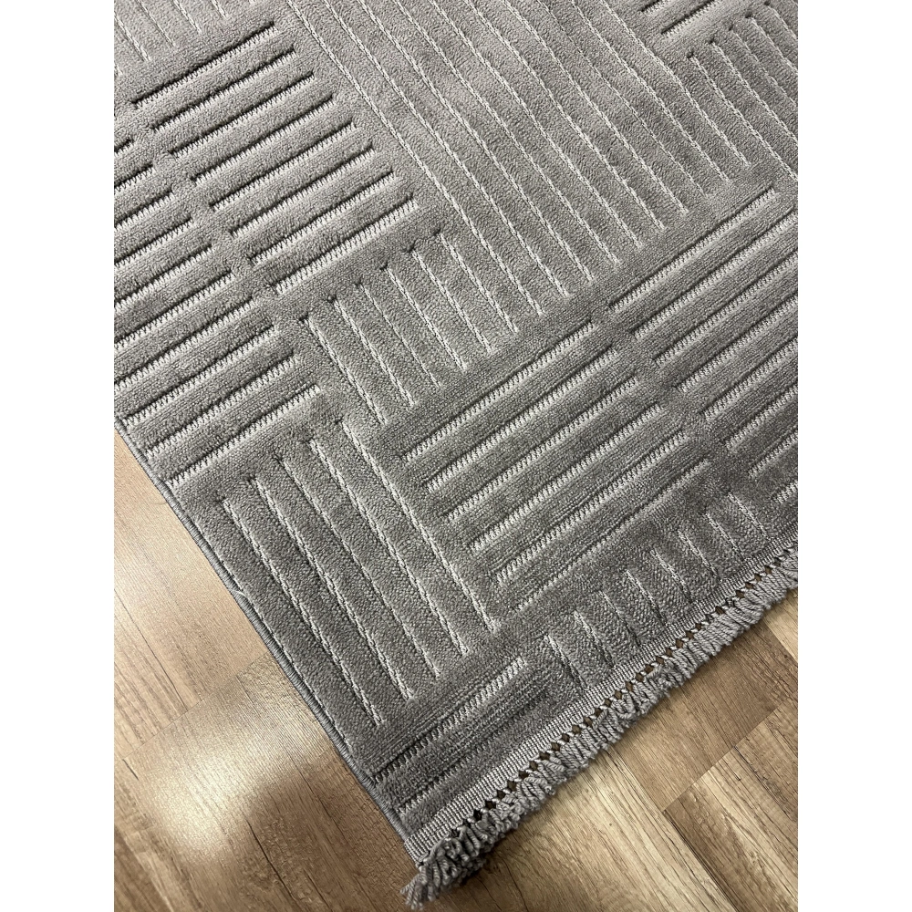 Hoom Rugs Prag 9202 Koyu Gri Modern Makina Halısı