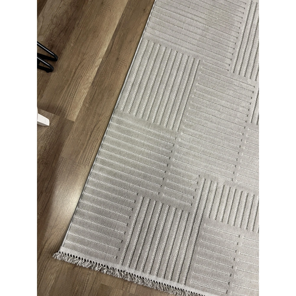 Hoom Rugs Prag 9203 Açık Gri Modern Makina Halısı