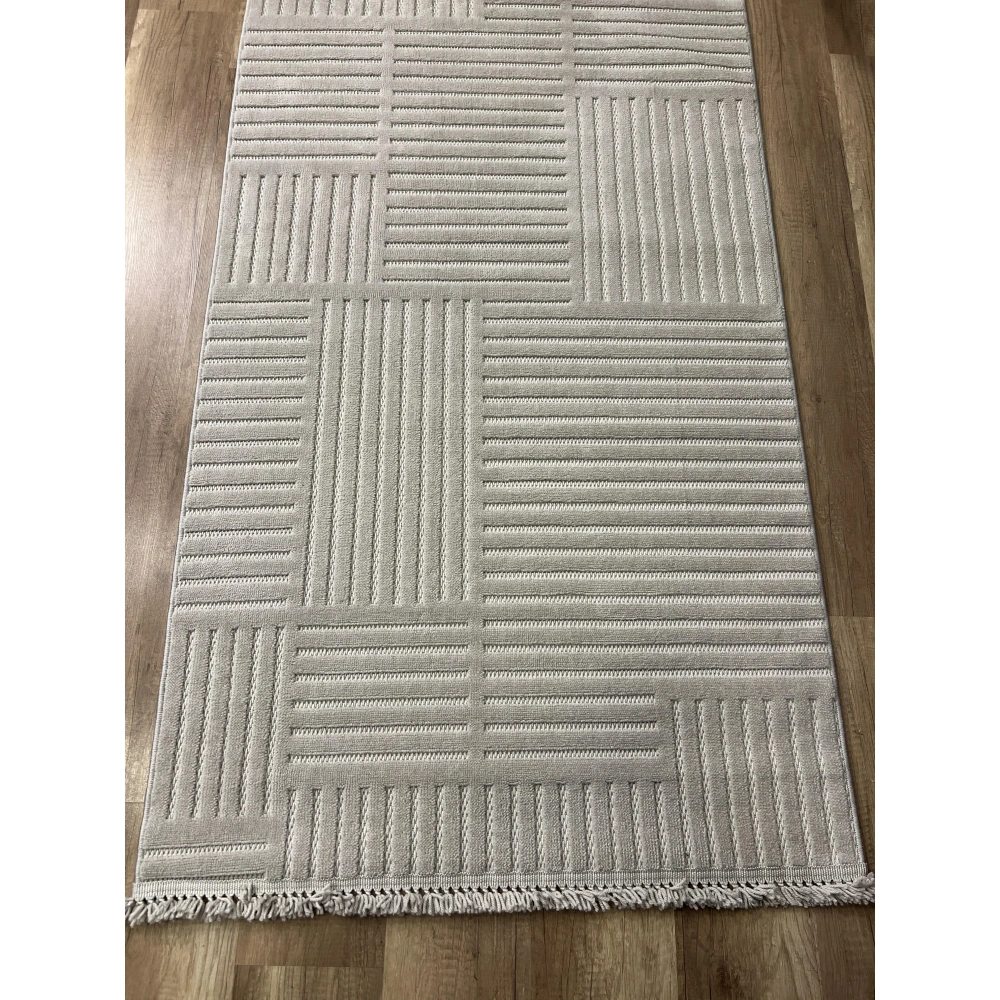 Hoom Rugs Prag 9203 Açık Gri Modern Makina Halısı