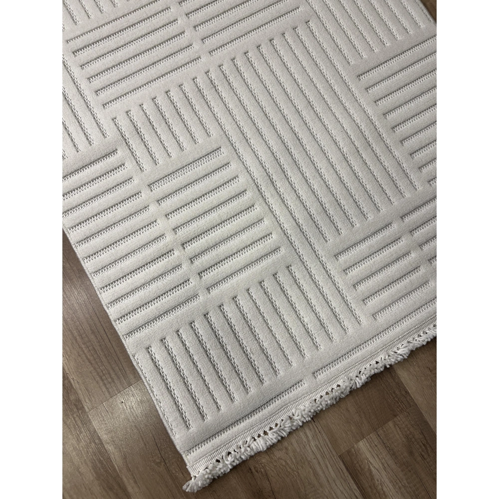 Hoom Rugs Prag 9206 Krem Modern Makina Halısı