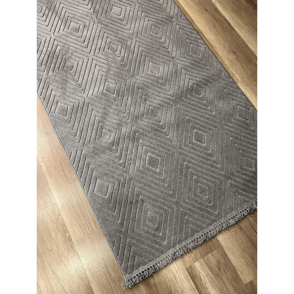 Hoom Rugs Prag 9210 Koyu Gri Modern Makina Halısı