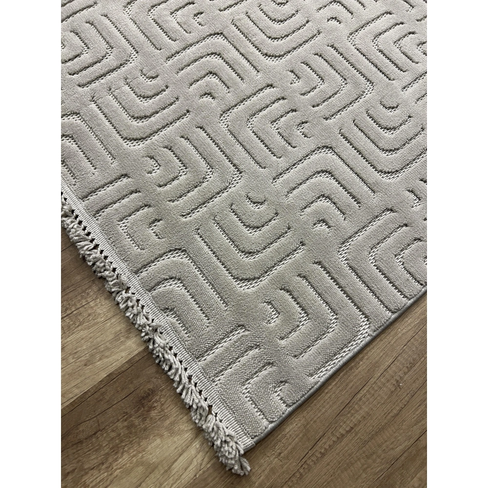 Hoom Rugs Prag 9211 Açık Gri Modern Makina Halısı