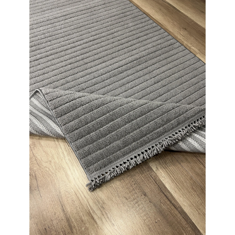 Hoom Rugs Prag 9214 Koyu Gri Modern Makina Halısı