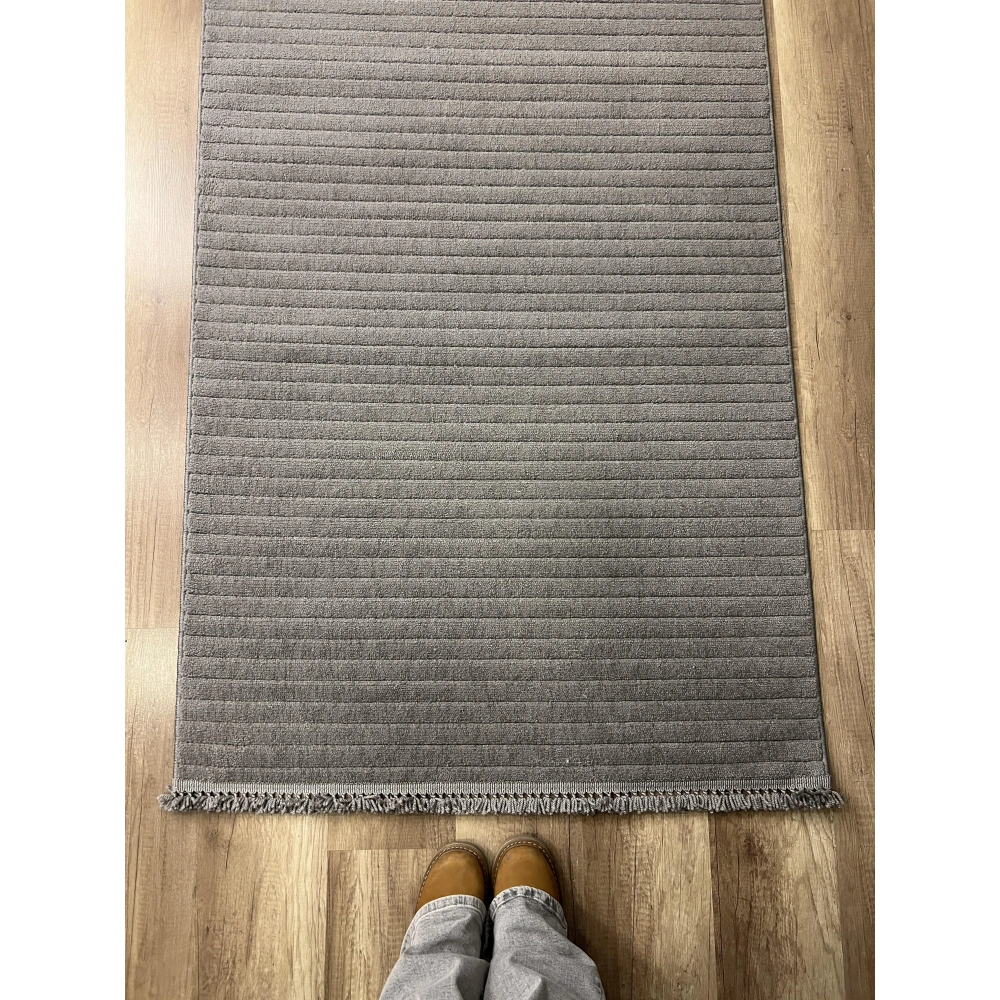Hoom Rugs Prag 9214 Koyu Gri Modern Makina Halısı