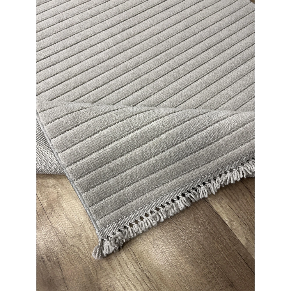Hoom Rugs Prag 9215 Açık Gri Modern Makina Halısı