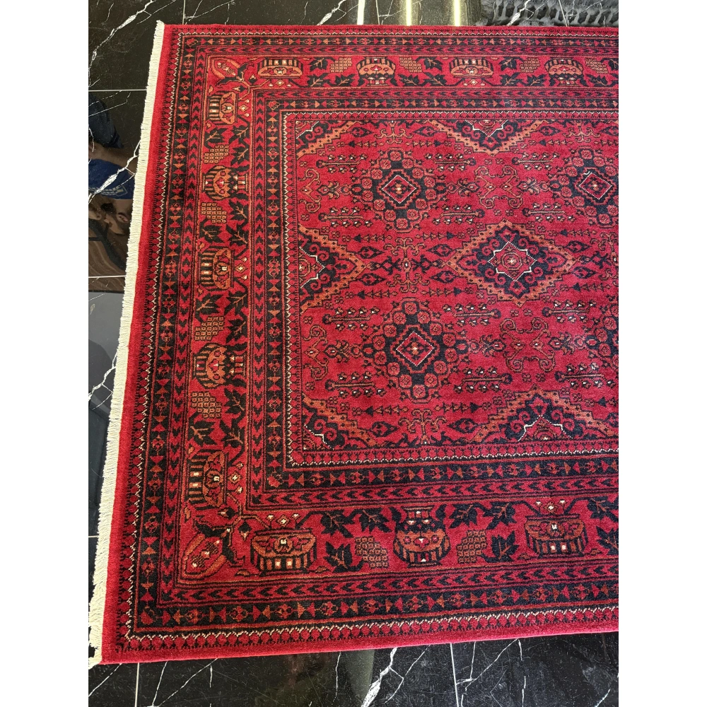Hoom Rugs Wool Bambos Plus 902 Kırmızı Klasik Salon Halısı