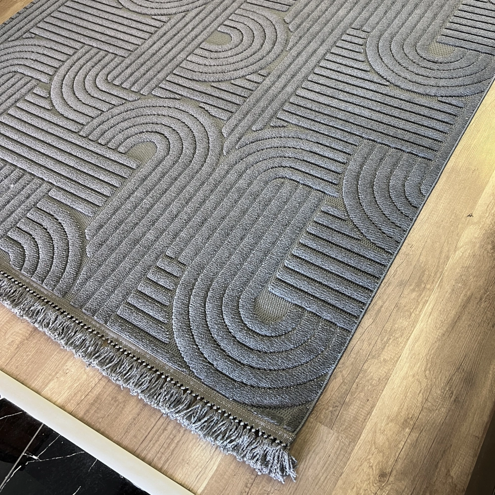 Luxess Halı Dizayn 1090 Antrasit İskandinav Halı