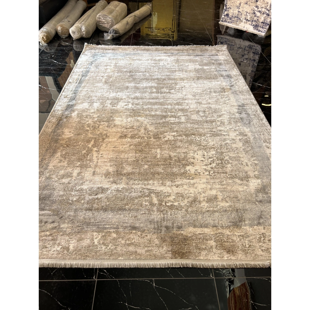 Sanat Halı Doku 1233 Vizon Gri Modern Salon Halısı