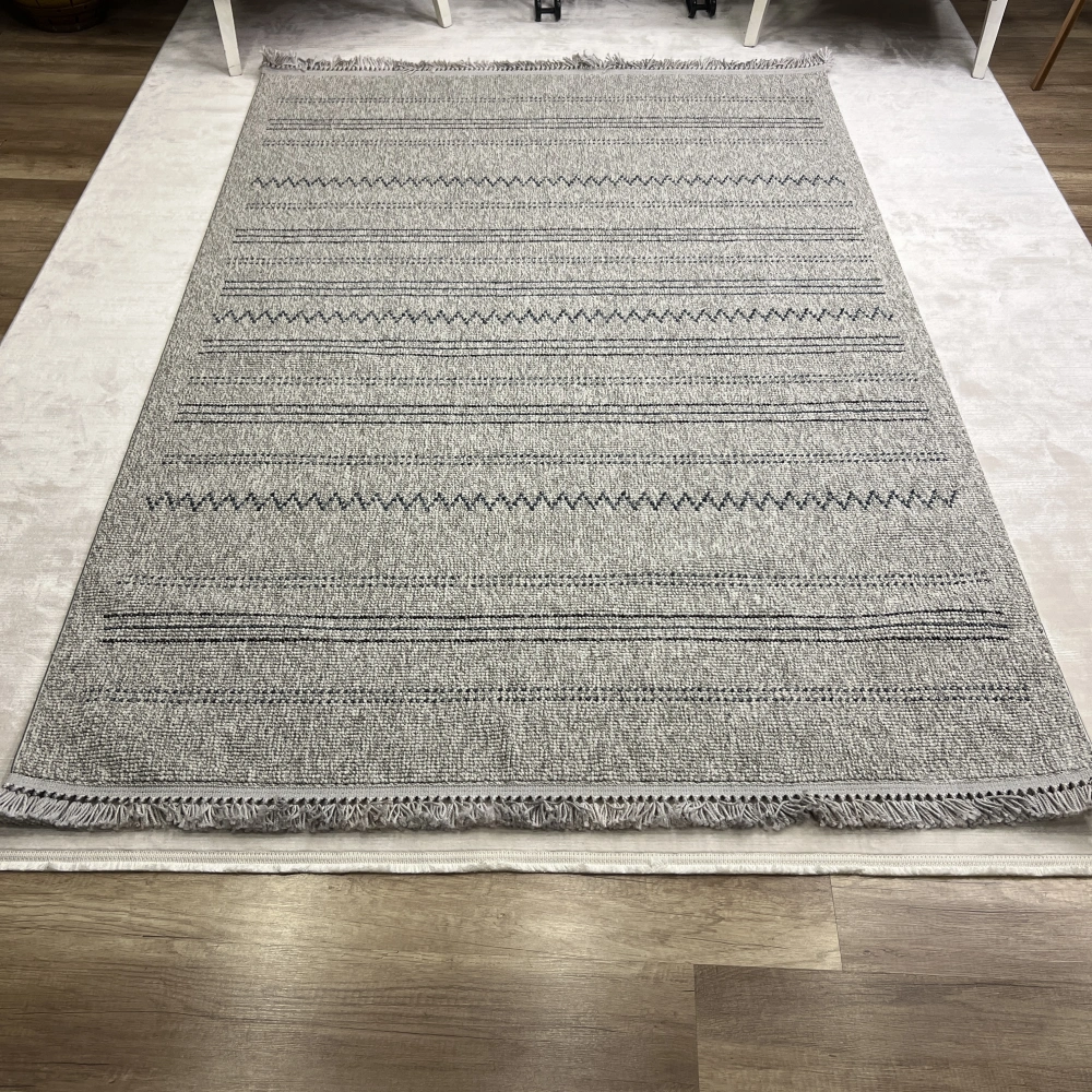 Sanat Halı Lora Plus 3921 Gri İskandinav Halı