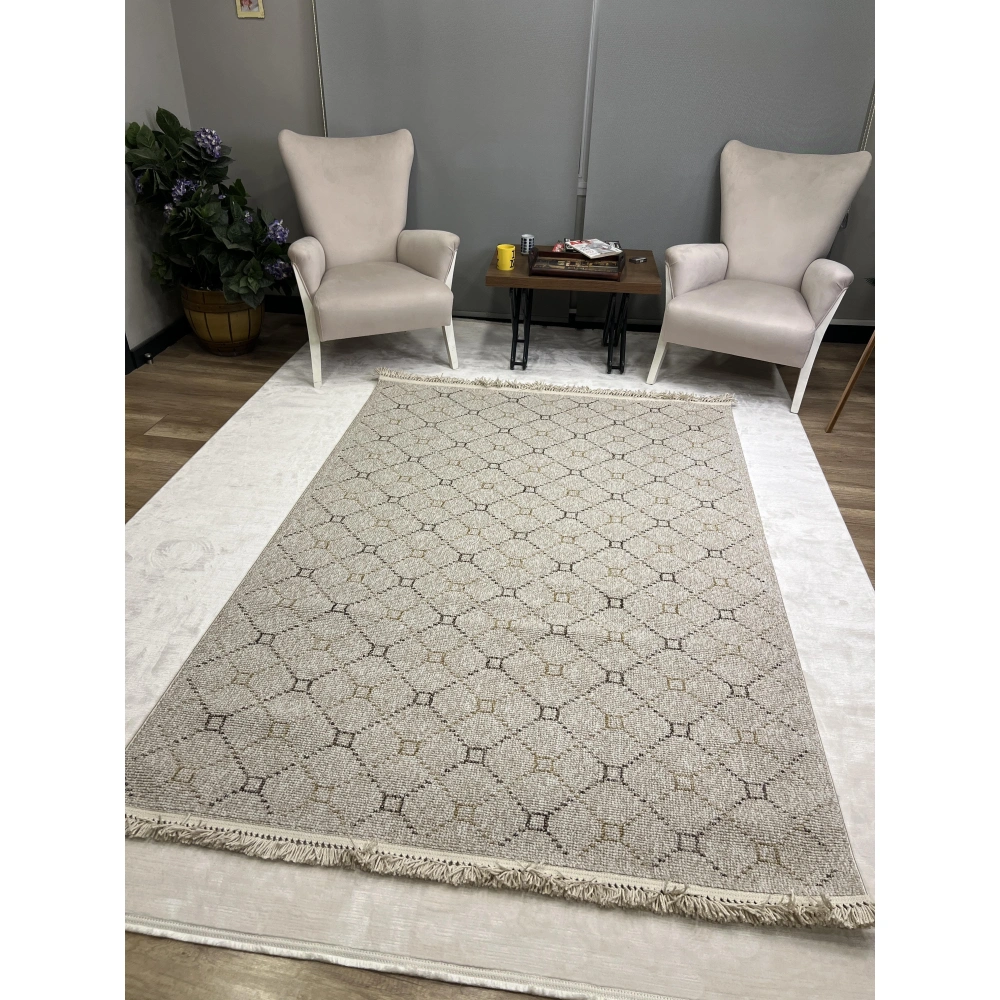 Sanat Halı Lora Plus 3925 Bej İskandinav Halı