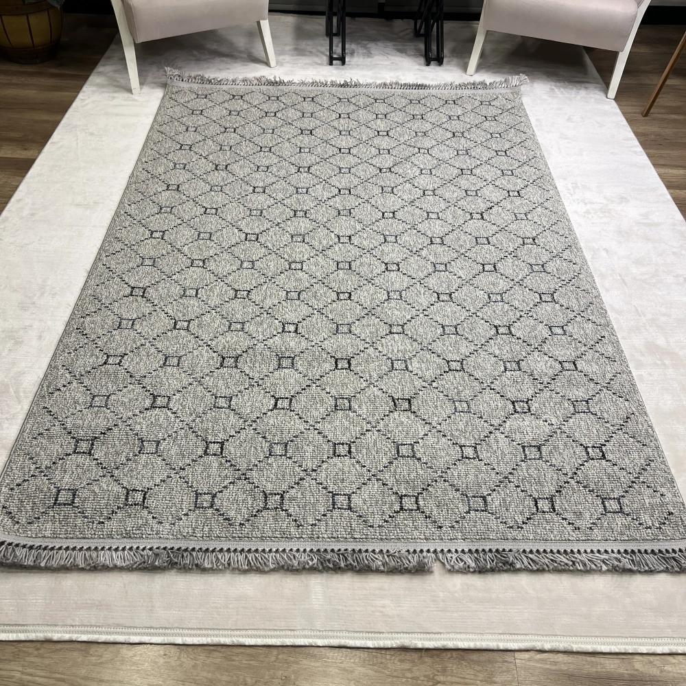 Sanat Halı Lora Plus 3926 Gri İskandinav Halı