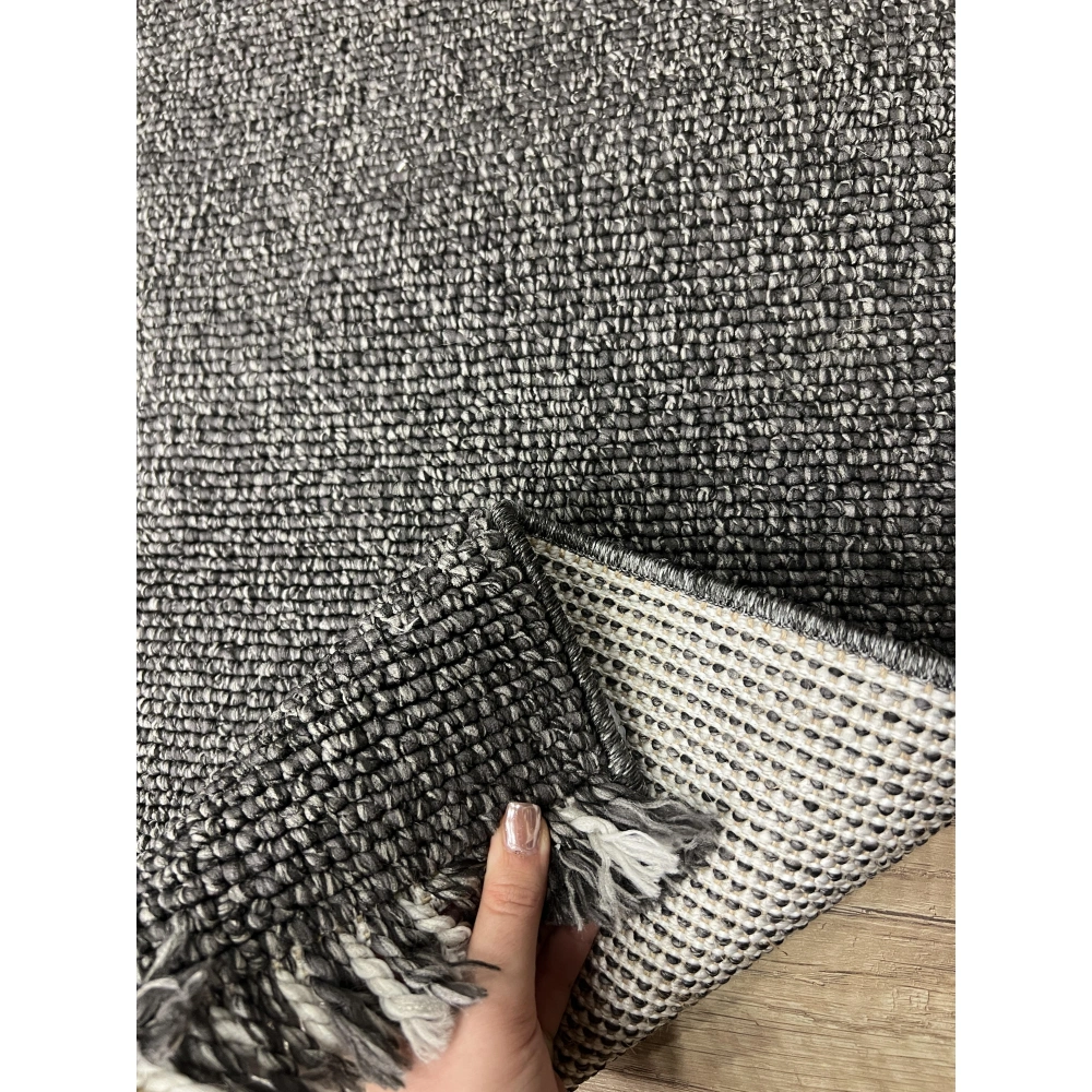 Sanat Halı Lora Plus 3954 Antrasit İskandinav Halı