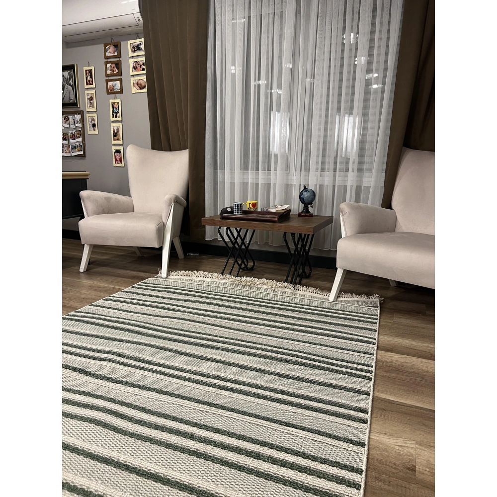 Sanat Halı Rio 3919 Yeşil İskandinav Halı