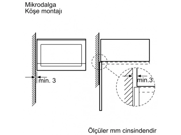 Bosch BEL524MS0 20 lt Siyah Ankastre Mikrodalga Fırın