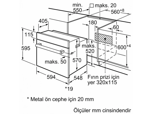 Bosch HBJ558YB5T Siyah Ankastre Fırın