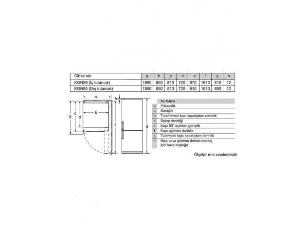 Bosch KGN86VWE0N 628 Litre XL NoFrost Buzdolabı Beyaz