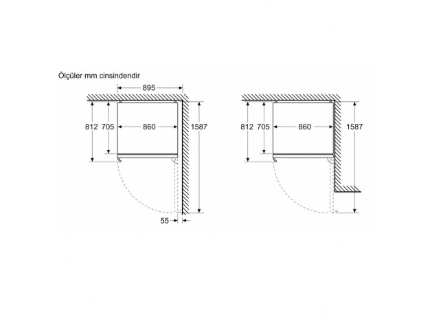 Bosch KGP86AWC0N Kombi No Frost Beyaz Buzdolabı