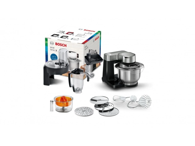 BOSCH MUMS2VM40 Mutfak Makinesi MUM Serie I 2 900 W Siyah, Gümüş