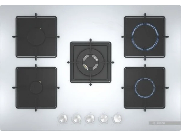 Bosch PNQ7B2O12O Wok Gözlü Beyaz Cam Ankastre Ocak