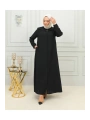 Büyük Beden Tesettür Ferace -Siyah