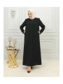 Büyük Beden Tesettür Ferace -Siyah