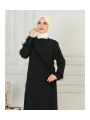 Taş Ve Püskül Detaylı Ferace- Sİyah