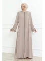 Büyük Beden Taş Detaylı Ferace
