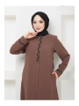 Büyük Beden Taş Detaylı Ferace