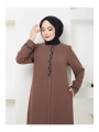 Büyük Beden Taş Detaylı Ferace