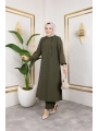 Aerobin Kumaş Uzun İkili Takım - Haki / T0110