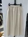 Keten Kumaş Paraşüt Etek - Bej / A0102