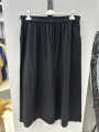 Keten Kumaş Paraşüt Etek - Siyah / A0102